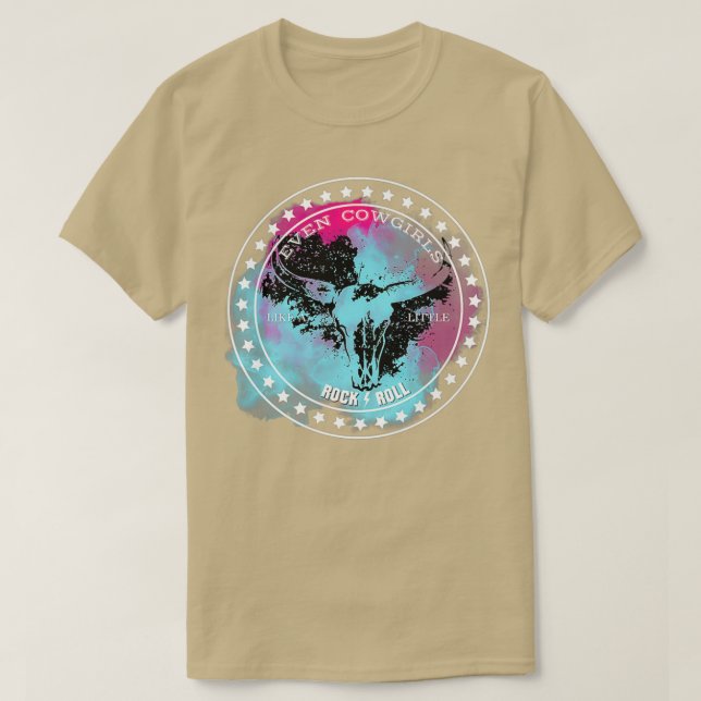 Camiseta Incluso a las vacas les gusta un rollo de rock (Diseño del anverso)