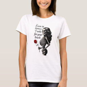 Camiseta Incluso en Dark Romance Gótico de Esqueleto de Muj