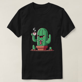 Camiseta Incluso los cactus beben café