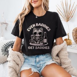 Camiseta Incluso los Malvados se Ponen Tristes Gato Meme Sa