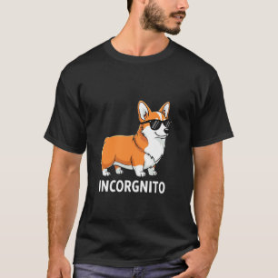 Camiseta Incógnito Corgi Divertido con Gafas de Sol