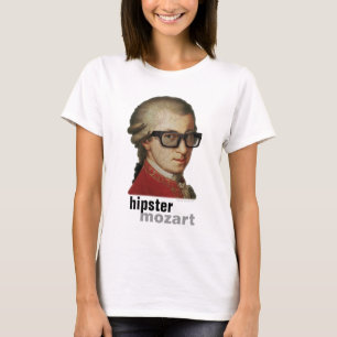 Camiseta Inconformista feliz divertido Mozart para los
