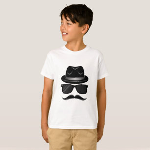 Camiseta Inconformista fresco con el bigote, el gorra y las