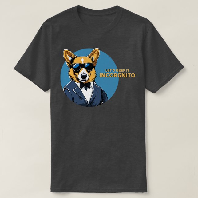 Camiseta Incorgnito Corgi (Diseño del anverso)
