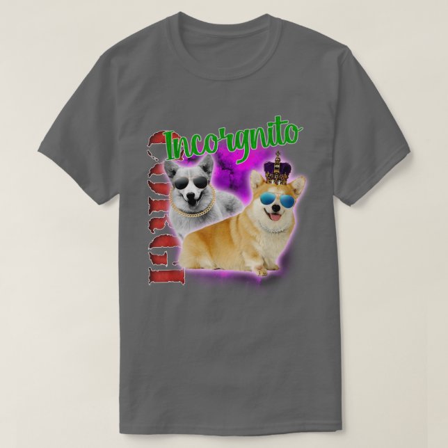 Camiseta INCORGNITO Funny INCORGNITO Corgi (Diseño del anverso)