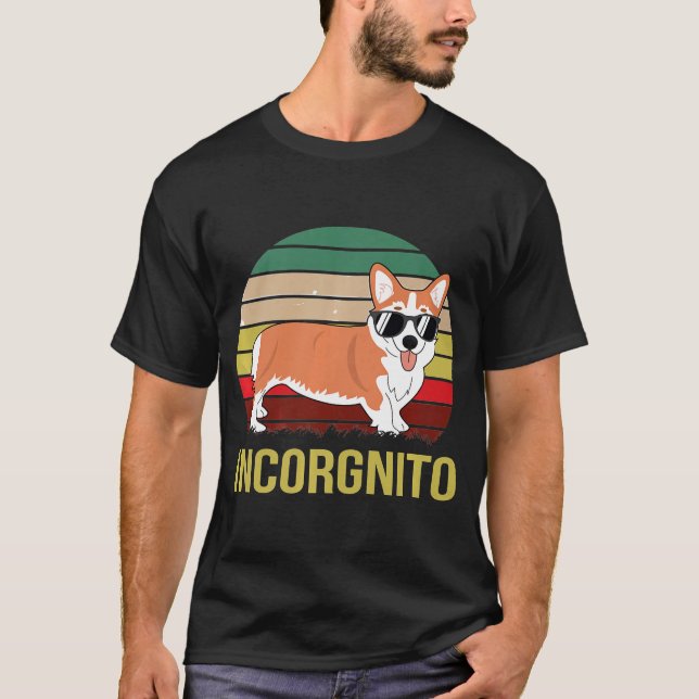 Camiseta Incorgnito Incognito Corgi Dog Premium (Anverso)