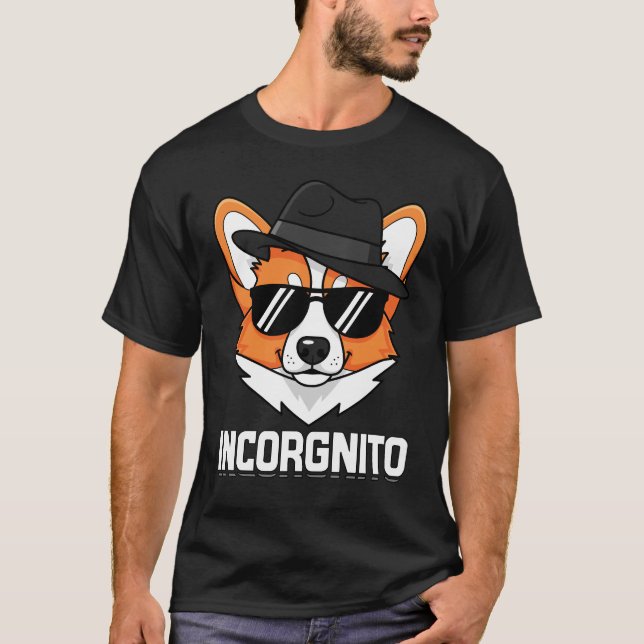 Camiseta Incorgnito Stealthy Corgi en tonos (Anverso)