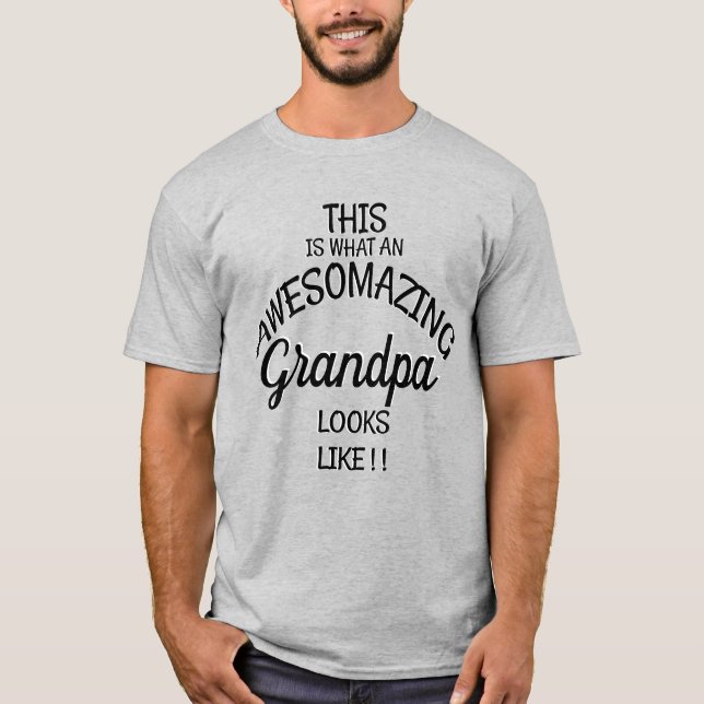 Camiseta Increíble abuelo Awesomazing (Anverso)