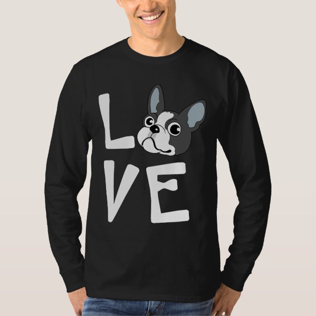 Camiseta Increíble amor Boston Terrier amor Boston Terrier  (Anverso)