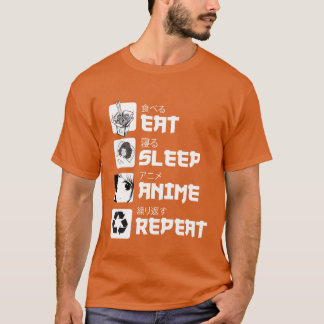Camiseta Increíble Anime Come Duerme Anime Repeteenager chi
