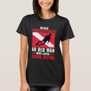 Camiseta Increíble arte divertido de buceo para hombres abu