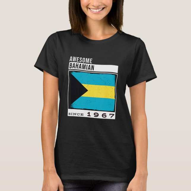 Camiseta Increíble bahameño desde 1967: 55° cumpleaños baha (Anverso)