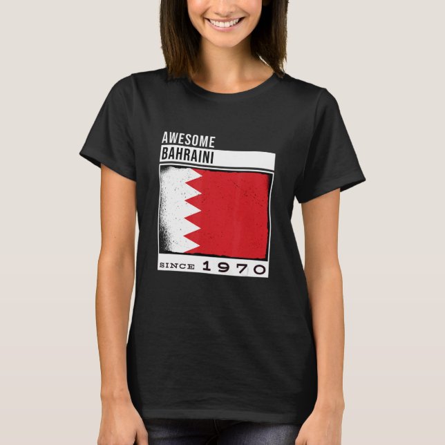 Camiseta Increíble Bahreiní desde 1970, 52° cumpleaños de B (Anverso)