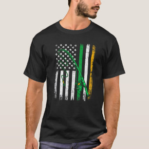 Camiseta Increíble bandera americana de pesca irlandesa vin