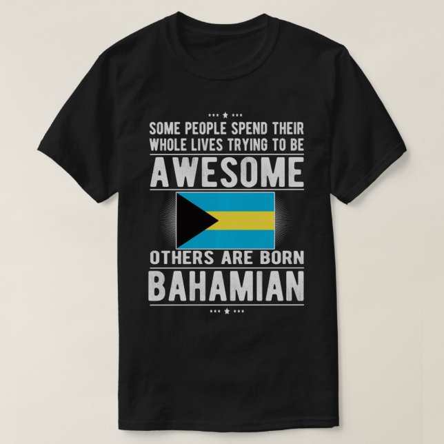 Camiseta Increíble bandera bahameña Bahamas raíces pullo (Diseño del anverso)
