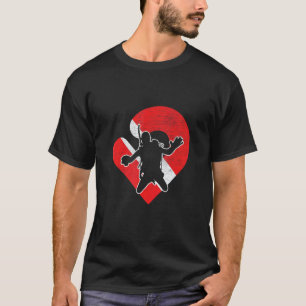 Camiseta Increíble Bandera de Buceo Corazón Buzo Subacuátic