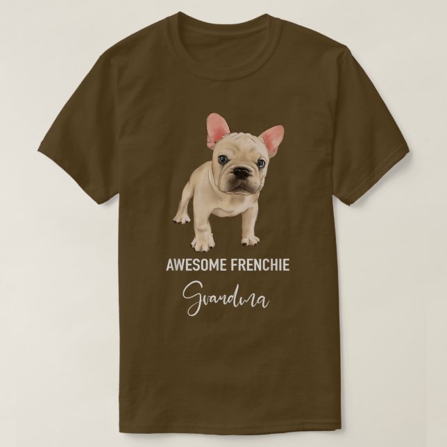 Camiseta Increíble Bulldog francés de la abuela francesa  (Diseño del anverso)
