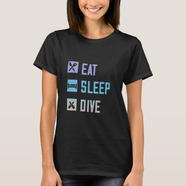 Camiseta Increíble buzo que dice Scuba que dice diseño de b (Anverso)