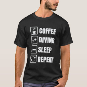 Camiseta Increíble Café Buceo Descanso Reiniciar Divertido 