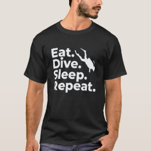 Camiseta Increíble Comer Bucear Dormir Repetir Divertido Bu