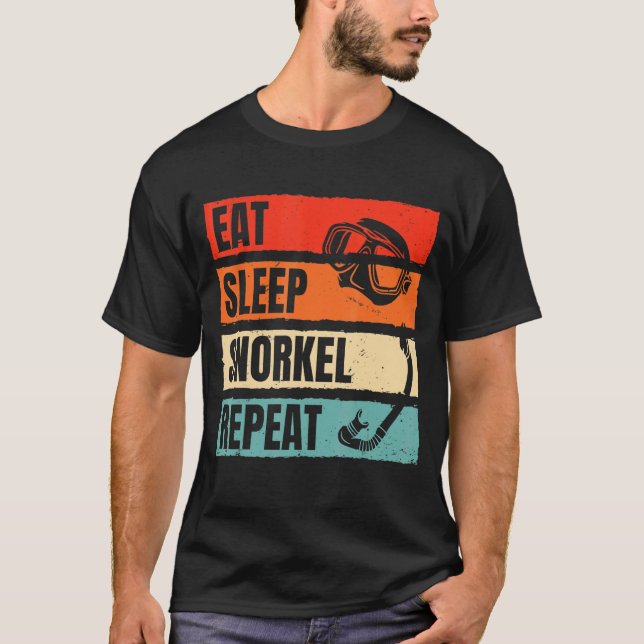 Camiseta Increíble Comer Dormir Bucear Repetir Buzo Divin (Anverso)