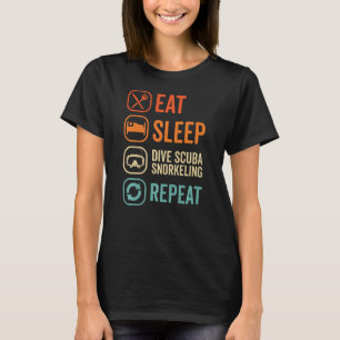 Camiseta Increíble Comer Dormir Buceo Repetir Buzo Buceo 