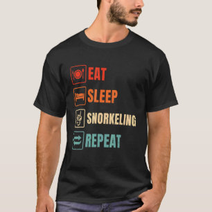 Camiseta Increíble Comer Dormir Repetir Buzo de Snorkel Buc
