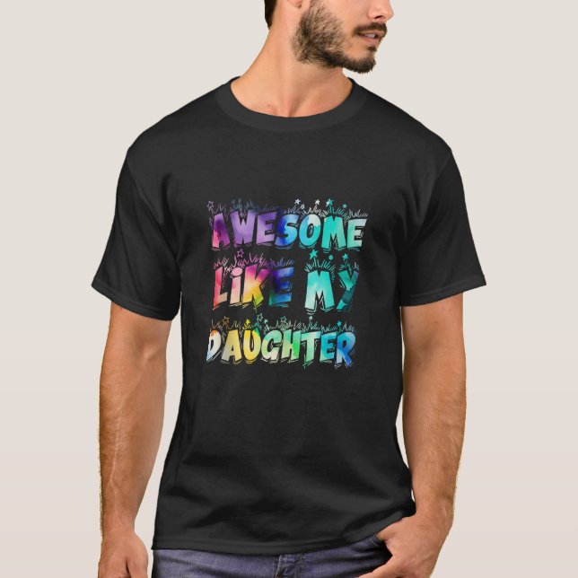 Camiseta Increíble como mi hija, el día de los padres diver (Anverso)