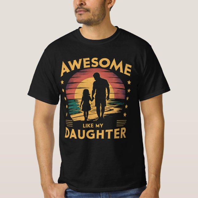 Camiseta Increíble como mi hija, el padre, el día de la cos (Anverso)