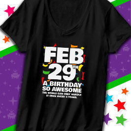 Camiseta Increíble cumpleaños 2024 Día de Salto Año 29 feb.