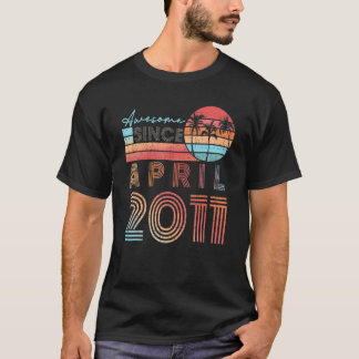 Camiseta Increíble cumpleaños de 11 años desde abril de 201