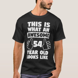 Camiseta Increíble Cumpleaños De 54 Años