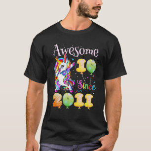 Camiseta Increíble cumpleaños de Unicornio a 10 años de eda