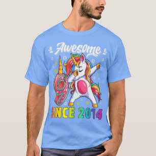 Camiseta Increíble cumpleaños de Unicornio a 9 años de edad