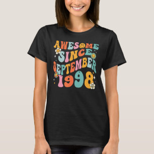 Camiseta Increíble cumpleaños número 24 desde septiembre de