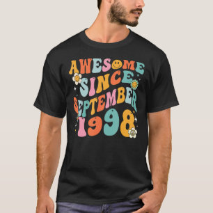 Camiseta Increíble cumpleaños número 24 desde septiembre de