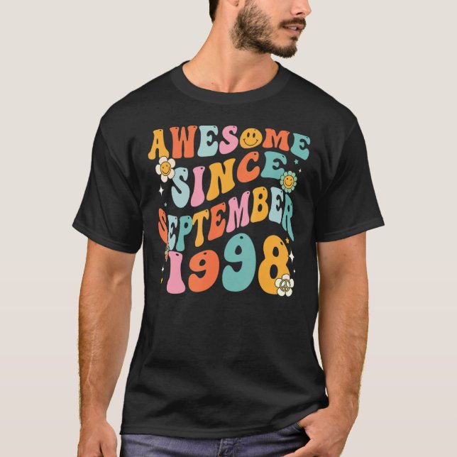 Camiseta Increíble cumpleaños número 24 desde septiembre de (Anverso)