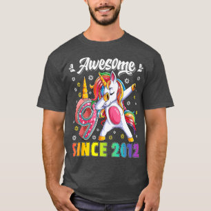 Camiseta increíble dabbing unicornio cumpleaños 9 años Chic