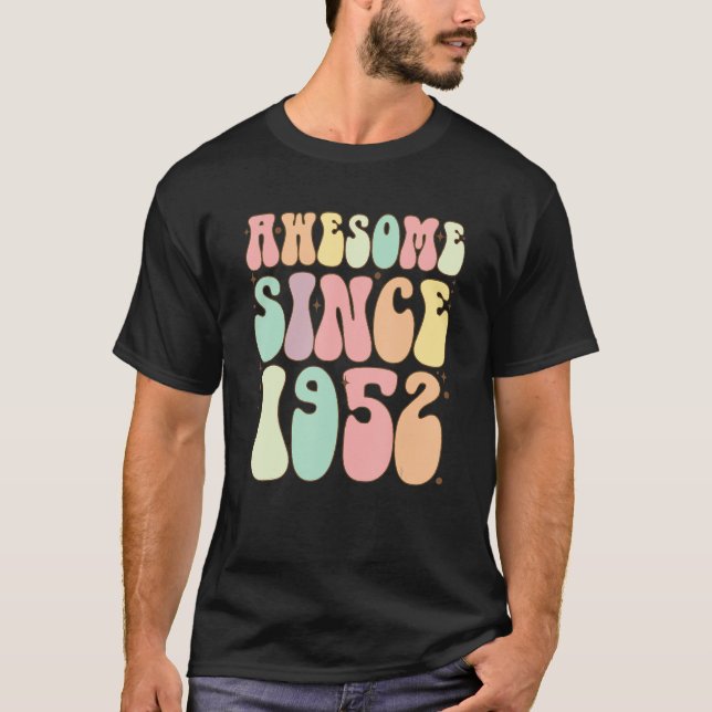 Camiseta Increíble desde 1952 Cumpleaños 70 Años Mujeres Ma (Anverso)