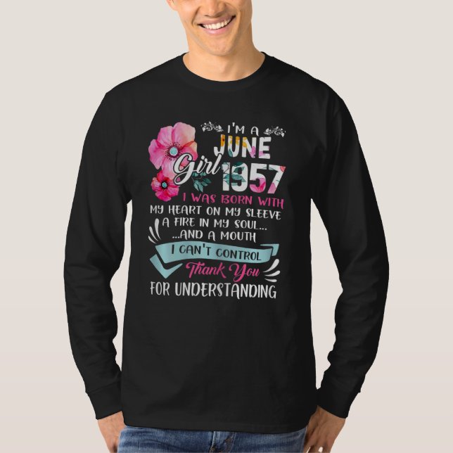 Camiseta Increíble desde 1957, cumpleaños número 65, soy Ch (Anverso)