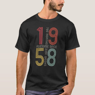 Camiseta Increíble desde 1958 65º cumpleaños 65 años de eda