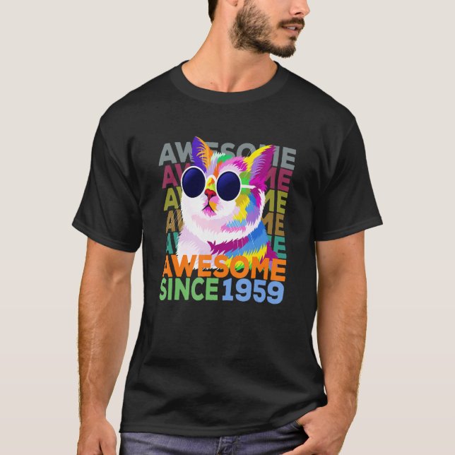Camiseta Increíble desde 1959, día 63 de cumpleaños (Anverso)