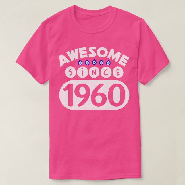 Camiseta Increíble desde 1960 (Diseño del anverso)
