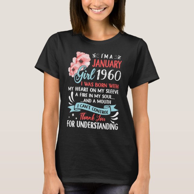 Camiseta Increíble desde 1960, cumpleaños número 63, soy un (Anverso)
