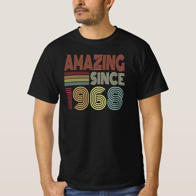 Camiseta Increíble Desde 1968 Nacido Retro En 1968 Cumpleañ (Anverso)