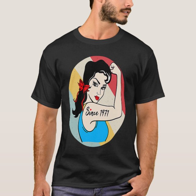 Camiseta Increíble desde 1971, 52 años, cumpleaños (Anverso)