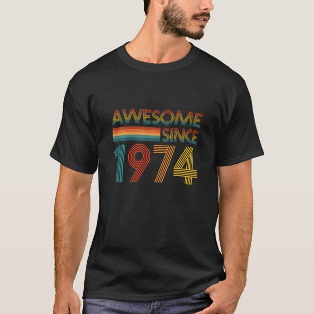 Camiseta Increíble Desde 1974 47 Años Para Los Hombres Rent (Anverso)
