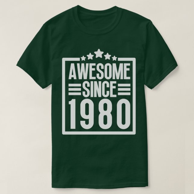 Camiseta Increíble desde 1980 14 (Diseño del anverso)