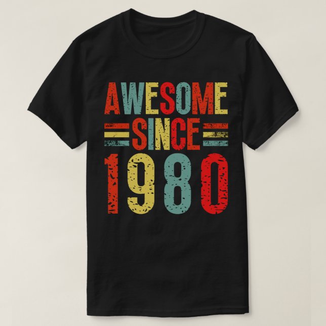 Camiseta Increíble desde 1980 29 (Diseño del anverso)