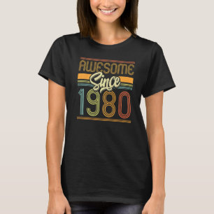 Camiseta Increíble desde 1980 42º cumpleaños 42 años cumple